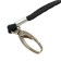 Baiga tape, width - 9 mm, length - 80 cm, with a wide metal carbine, black