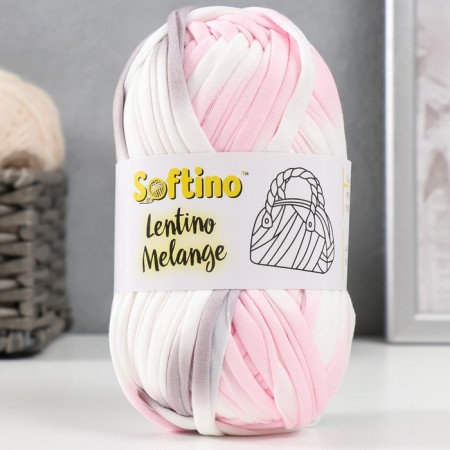 Knitted yarn 95% cotton, 5% elastan "Lentino melange" 100 g 30 m color 30