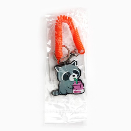 A keychain on the elastic band "Raccoon", 4.8 x 5 cm-4