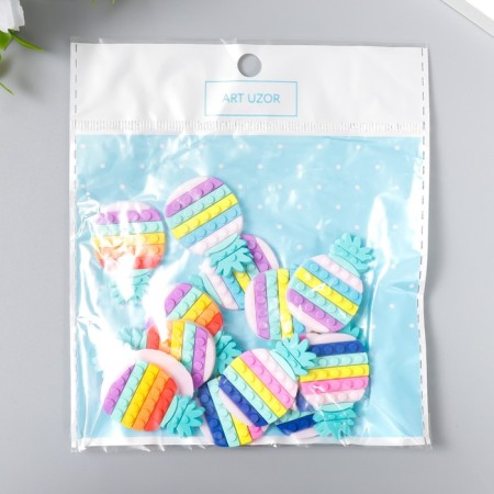 Decor for creativity Rubber "Pineapple" set of 15 pcs mix 3.7x2.4 cm-4