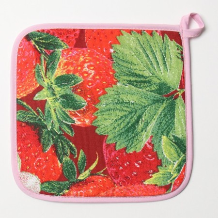 Group 18x18 cm, strawberries, matting, 100% cotton-2