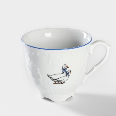 Coffee cup "Rococo geese", 170 ml, porcelain
