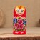 Tanya nesting doll, red dress, 5 doll, 16 cm
