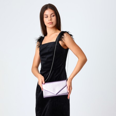Female bag on a magnet, lilac color-5