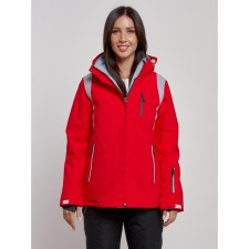 Ski jacket female, size 48, red color