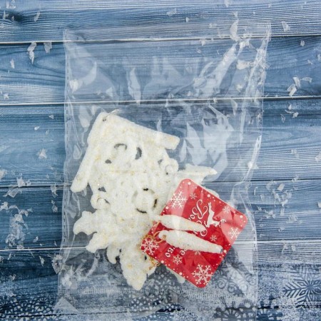 Christmas tree decoration "Has - walkers" 9x11 cm, white-2