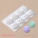 Form for mousse desserts and baking konfinetta "Karamella", silicone, 29.5 × 17.2 × 2.5 cm, 8 cells (d = 6.5 cm), white color