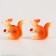 Miniature Puppet "Squirrel with an apple", set 2 pcs., Size 1 pc. - 5 × 4 cm