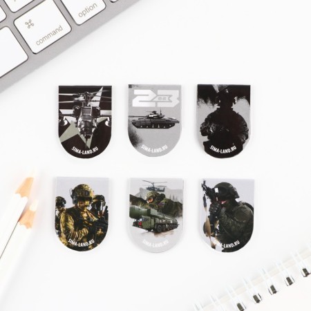 Magnetic bookmarks, 6 pcs "Young Defender"-2