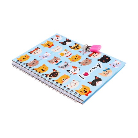 Gift notebook, 45 sheets, line, on the castle, on the crest, cats (17.8x13cm)-2