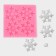 Mold "Four Snowflakes", silicone, 8.5 × 8.5 cm, pink color
