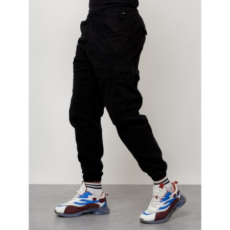 Cargo jeans male, size 56, black color-1