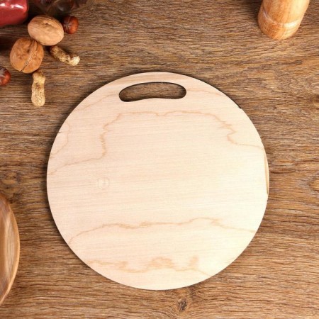 Board cutting and serving round kitchen "Orange in section", 25.5 cm-2
