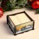 Napkin station square winter, 14x14x7.3 cm, mix