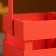 Kashpo wooden 12 × 11 × 9 cm "odnushka light", two -strip, red Dam beautifully