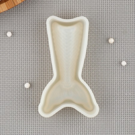 Mold Dolyana "Tail of the Mermaid", silicone, 9.5 × 5.5 × 2 cm, white color-9