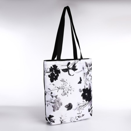 Bag Schoper "Flowers", 40x12x38 cm, black color-1