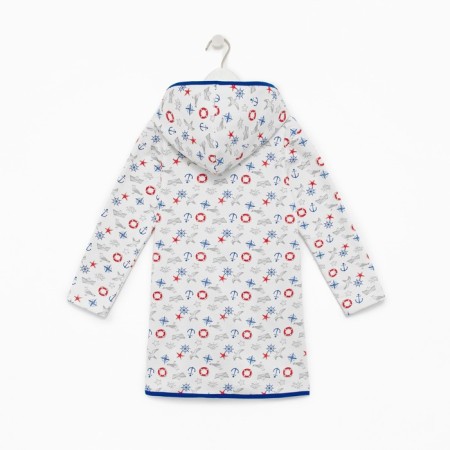 A robe for a boy was anchored, white, height 104 cm-7