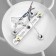 Linda chandelier 3x60W E27 white, gold 47x47x23cm