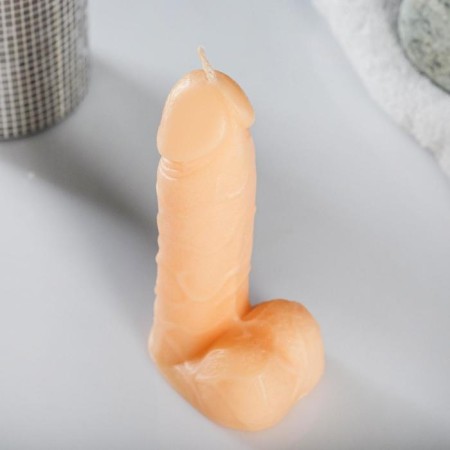 Figure candle "Favorite" Beige 12cm-4