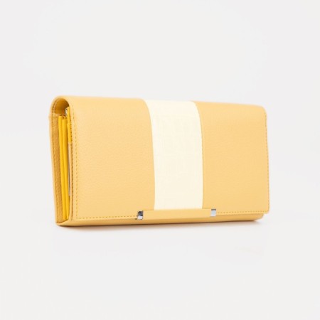 Women's wallet on magnets, yellow color