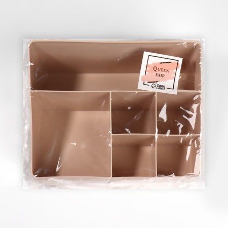 Organizer for storing manicure/cosmetic supplies, 6 sections, 22 × 16.1 × 11 cm, color mix-5
