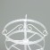 Steering stand "Turnip", 4 tiers, metal, 15 × 15 × 35cm, white color