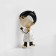 Brooch "Doctor" boy, black and white color in gold