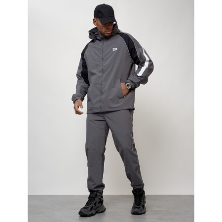 Male tracksuit, size 48, gray color-9