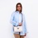 Bag Cross-Bodi with a zipper, white color