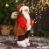Santa Claus "in red sheepskin coat, with a flashlight" moves, shoes glow, 17x35 cm