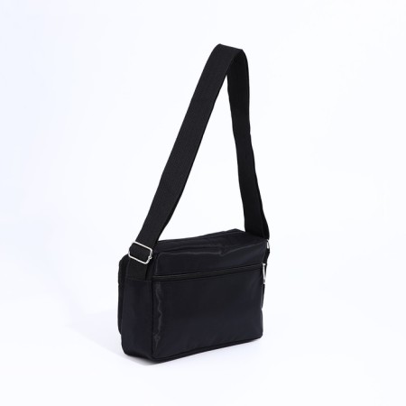 Bag Cross-Bodi with a zipper, black color-1