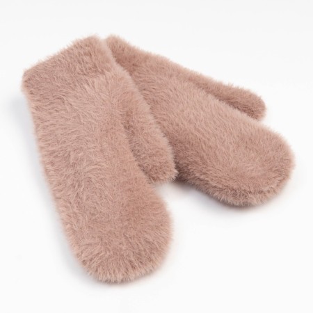 Women's mittens, beige color, size 7-8-1