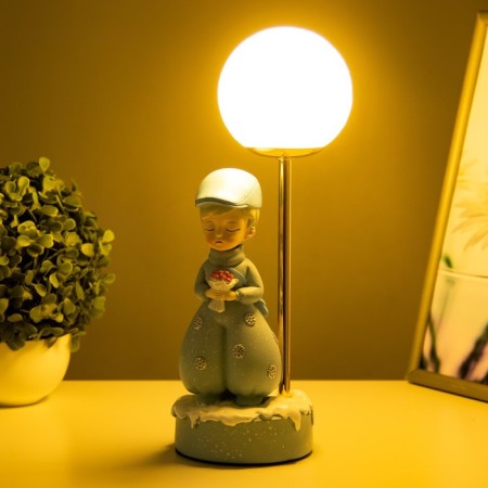 Настольная лампа "Девушка" LED USB голубой 14х10,5х31,5 см RISALUX-2
