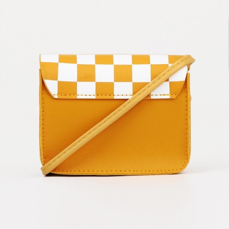 Baby bag on magnet, long belt, yellow color-1