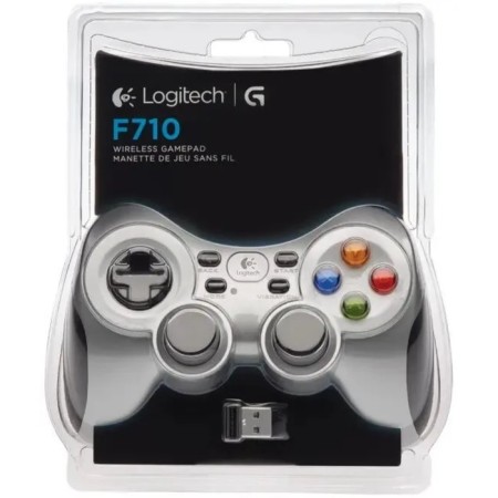 Logitech F710 gamepad, wireless, vibration, for PC, USB, silver-4