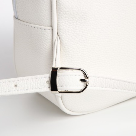 Women's backpack city, Textura, white color-4