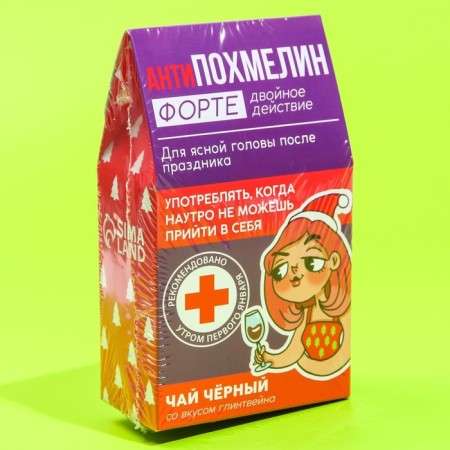 Black tea in the house "Anti -Pohmelin Fort", taste: MULLLIIN, 20 g.-6