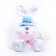Soft toy "Rabbit", costs 25 cm, white color