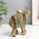 Souvenir Polystone "Elephant - Exotic flowers" 12x5.5x14 cm