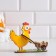 Egg stand "Chicken with a cart", plywood