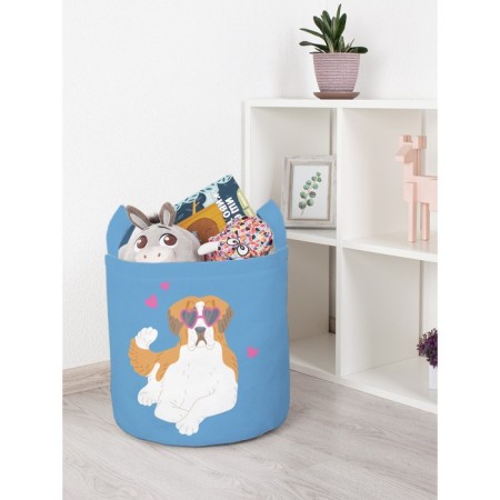 Basket for toys "Business dog, size 35x35 cm