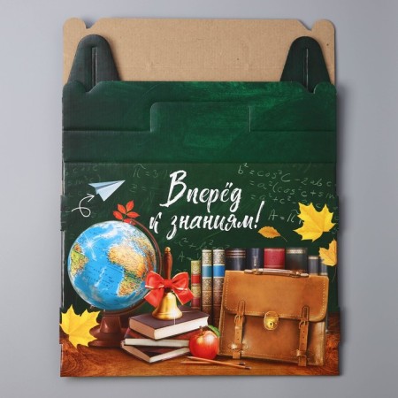 Gift folding box, packaging, “forward to knowledge”, 33.7 x 25.7 x 7.9 cm-4