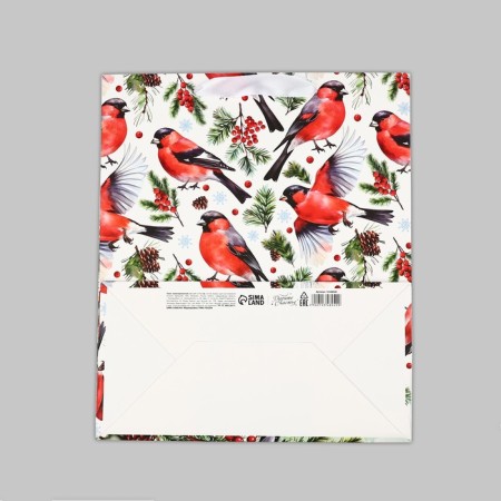 Laminated vertical "Bullfinch", Ml 23 x 27 x 11.5 cm, New Year-5