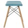 Stool Ben array of beech/metal/fabric, natural/blue 41x39x44 cm