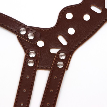 Muzzle of pressed leather adjustable, No. 1, DN 4.5 cm, ohm 13-20 cm, brown-6
