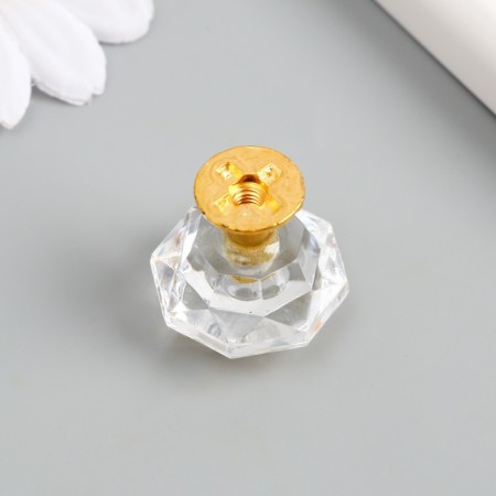 Pen for the casket Metal "Crystal Transparent" gold 2.6x2.6x2.4 cm-2
