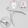 Pleshiles are manicure, double spring, 10 cm, blade length - 9 mm, silver color