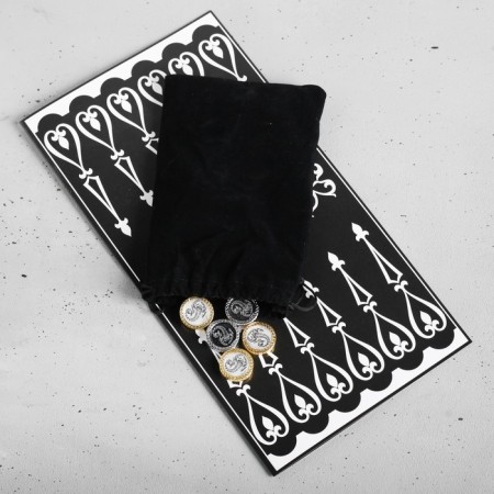 Backgammon in a bag with the field "Scorpio", 13 x 20 cm
