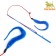 Domestico-a figure "fishing worm" with a bell, 30 cm, blue
